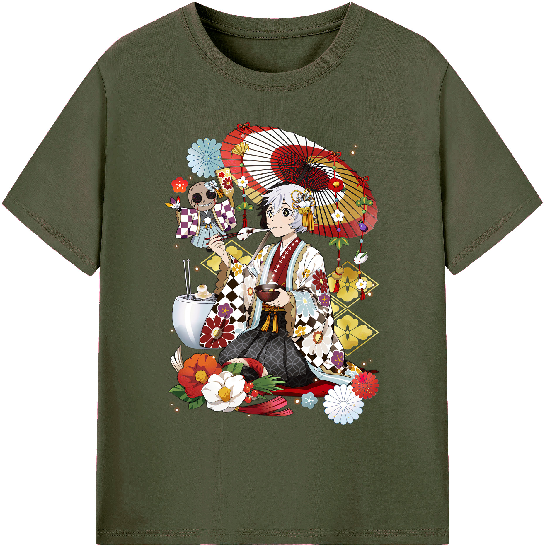 （画像用） 文豪ストレイドッグス Bungo Stray Dogs 綿100％ メンズ半袖Tシャツ｜肌触りやわらか＆通気性